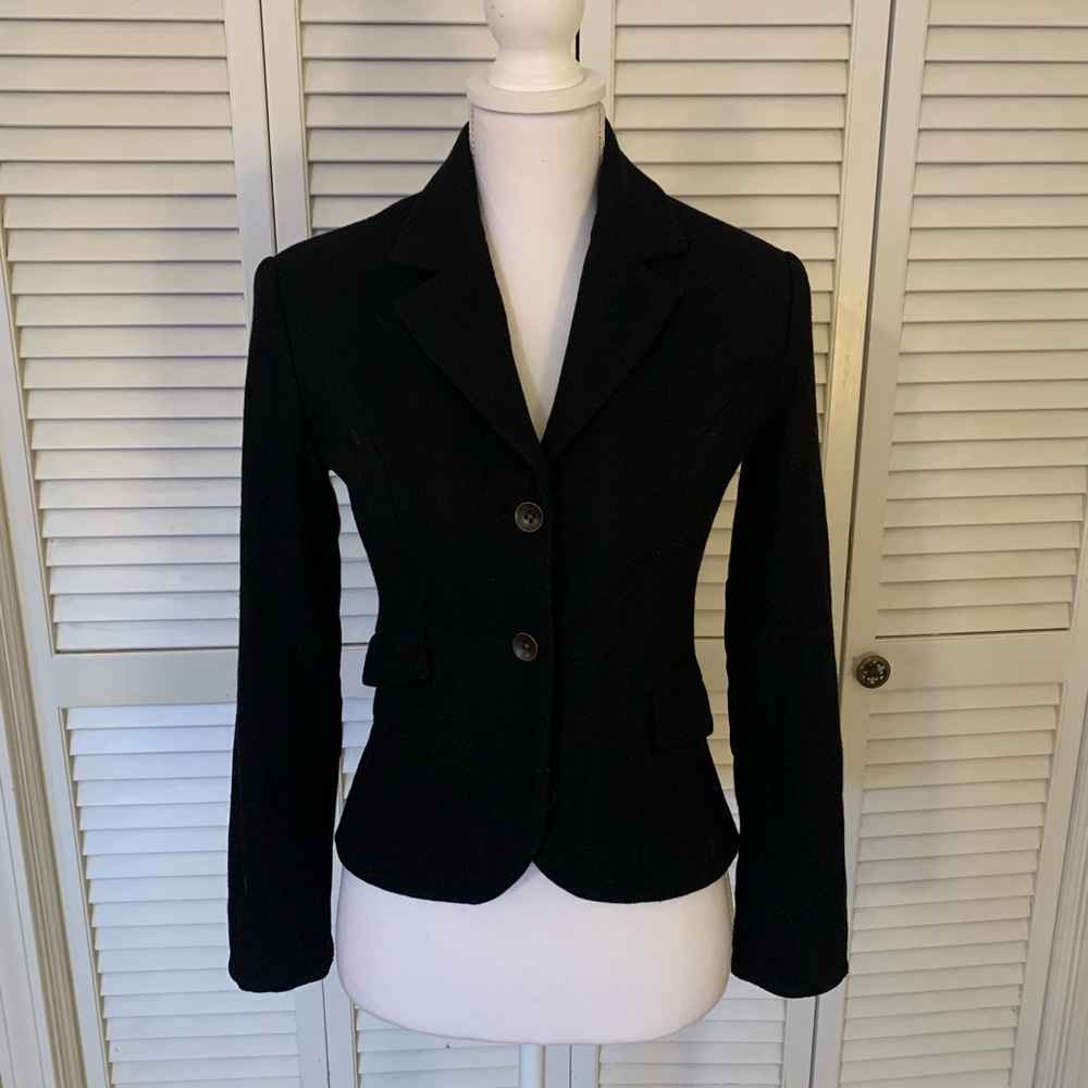 Sundance Classic Black Women's Wool Blend Blazer Size 2